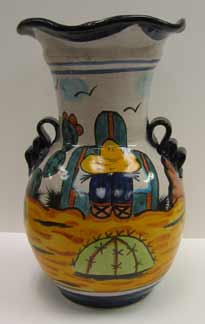 Mexican Terra Cotta -  Clay Eclipse Jug